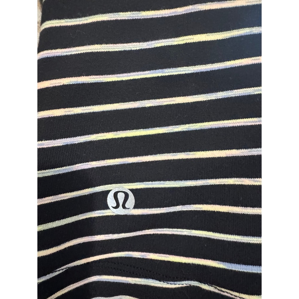 Lululemon Striped High-Neck Halter Racerback Tank Top Black Multi - Picture 5 of 5